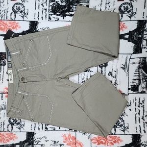 NWT Miss Me Khaki Cropped Cargo Pants Sz 28